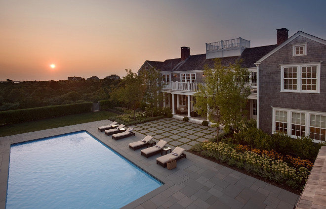 Nantucket Massachusetts Summer Home Backyard #NantucketMassachusetts #SummerHome Barbara Waltman Design