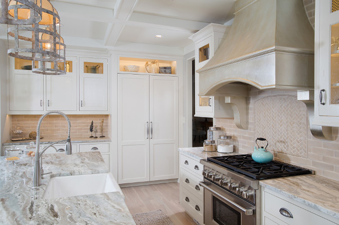 Kitchen Backsplash. Neutral Kitchen Backsplash. Backsplash Field Tile - The Tin Man Victorian No. 6-09 Ivory Steel Finish 2'4' Sheet #kitchenBacksplash #NeutralBacksplash #BacksplashTile Mike Schaap Builders