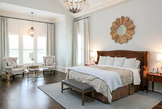 Calming Bedroom Paint Color. Relaxing, Calming Bedroom Paint Colors. Relaxing, Calming Bedroom Paint Color ideas. Calming Paint Color in this bedroom is Sherwin Williams Sea Salt. #SherwinWilliamsSeaSalt #RelaxingPaintColor #CalmingPaintColor Artisan Signature Homes.