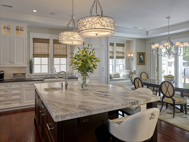 Classic kitchen. Classic kitchen with dining area. #Classickitchen Megan Gorelick Interiors