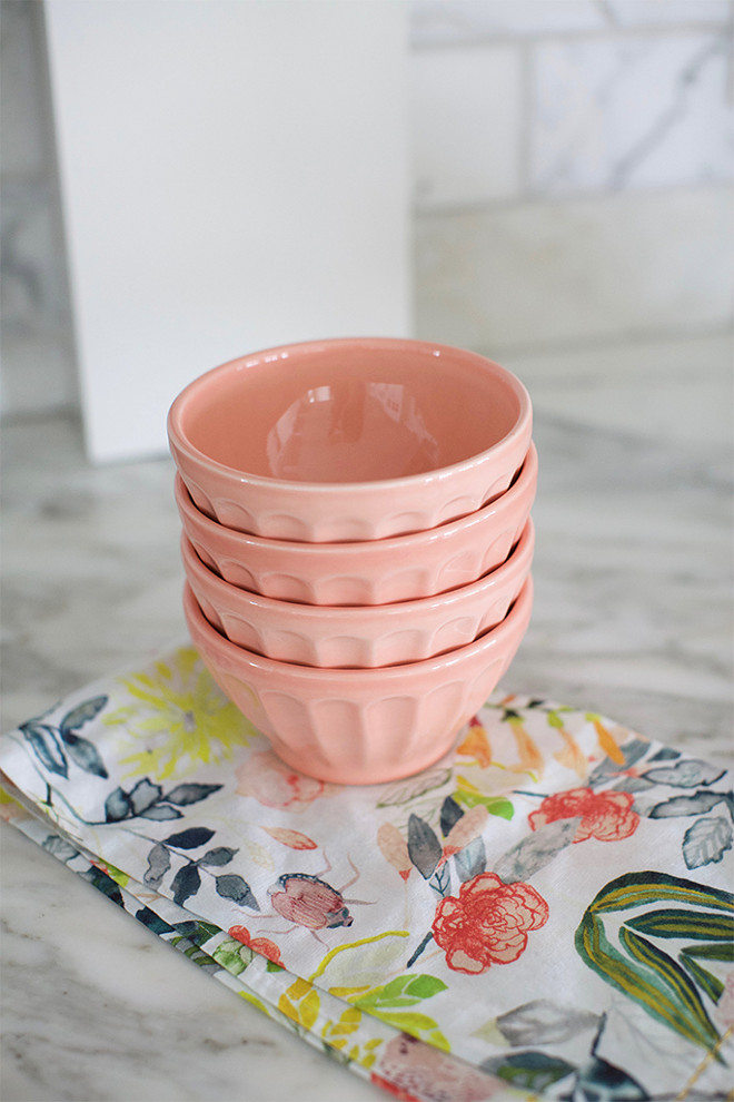 Kitchen Bowl. Cute pink kitchen bowls #KitchenBowls #Bowls #PinkBowls Pink Peonies.