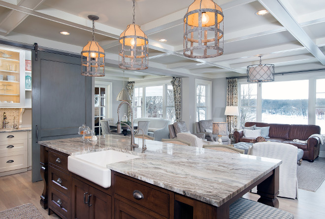 Kitchen Quartzite island. Kitchen Quartzite island ideas. Kitchen stained wood island with Quartzite countertop. #Kitchen #stainedwoodisland #Quartzite #countertop Mike Schaap Builders