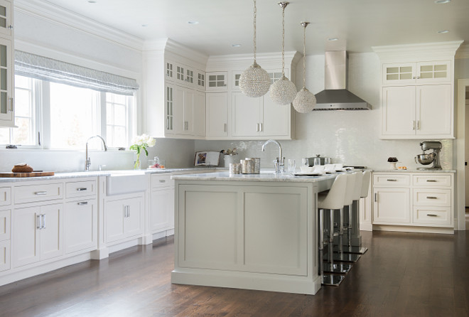Pale Gray Island Paint Color, Kitchen with pale gray island paint color, Kitchen with pale gray island paint color ideas #Kitchen #palegrayisland #paintcolor Dalia Canora Design