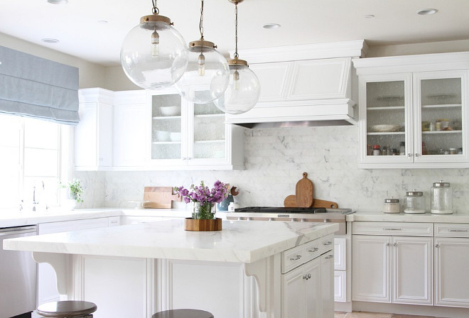 White kitchen paint color without pigment. Cabinets are Benjamin Moore white lacquer with no pigment in it, semi gloss sheen. #Kitchencabinetpaintcolor #Whitekitchenpaintcolor Becki Owens