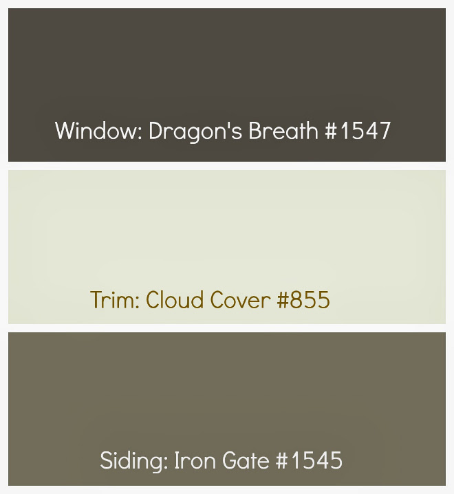 Home Exterior Color Palette. Home exterior color palette ideas. Window paint color Benjamin Moore Dragons Breath 1547. Trim Paint Color is Benjamin Moore Cloud Cover OC-25. Siding Paint Color is Benjamin Moore Iron Gale 1545. #Homeexteriorpaint #Homeexteriorcolorpalette #BenjaminMooreDragonsBreath1547 #BenjaminMooreCloudCoverOC25 #BenjaminMooreIronGale1545 Drewry Exterior Paint