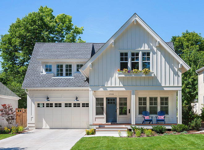 White Farmhouse exterior. White Farmhouse exterior. White Farmhouse exterior. White Farmhouse exterior. White Farmhouse exterior #WhiteFarmhouse #WhiteFarmhouseexterior #farmhouse #homexterior #Farmhouseexterior Elevation Homes.