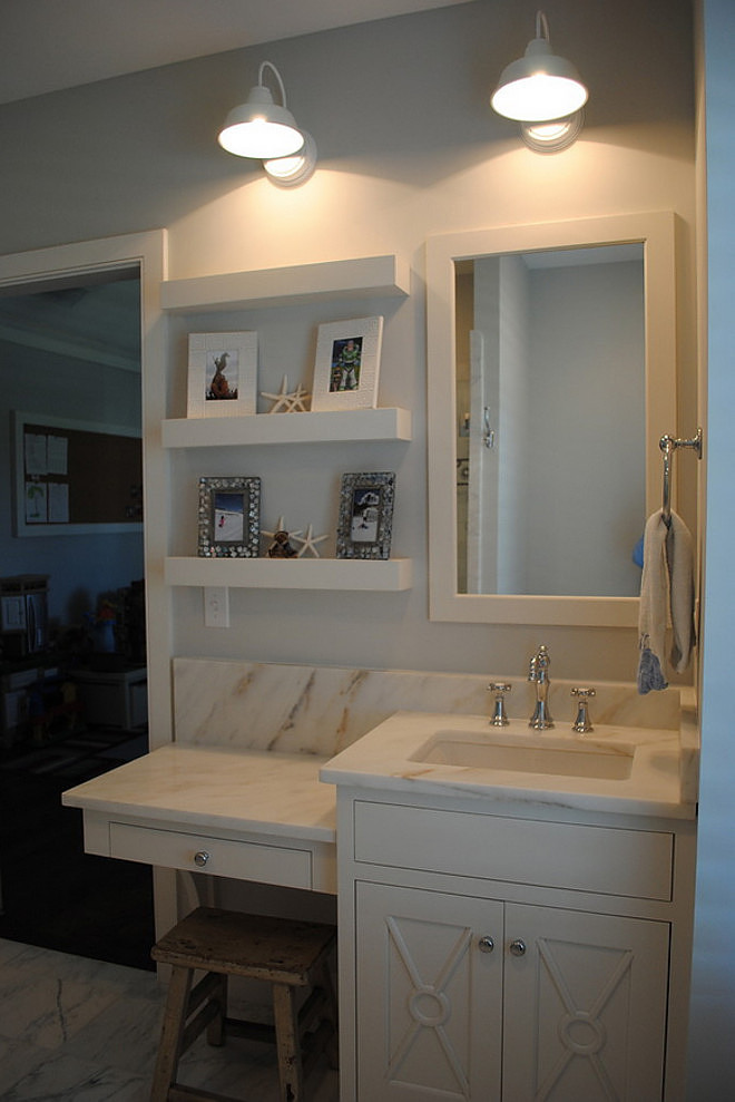 Small Bathroom Cabinet Ideas. Small Bathroom Cabinet Layout. This bath features custom inset cabinets with Imperial Danby countertops and Barn Light Electric sconces. #SmallBathroom #Smallbathroomcabinet 