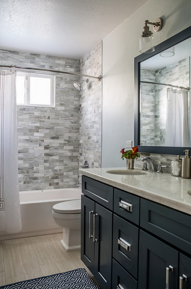 Bathroom blue cabinet. Bathroom blue cabinet ideas. Bathroom blue cabinet reno. Bathroom blue cabinet #Bathroom #bluecabinet Dannielle Albrecht Designs