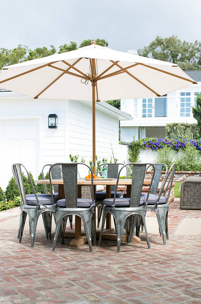 Bistro Chair in Gun Metal Galvanized Steel Industrial #TolixChair #patiochairs #patiotolix Brooke Wagner Design