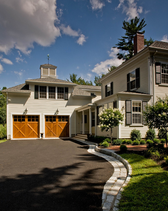 Carriage Style Garage Doors. Barn door style garage door ideas. Carriage Style Garage Doors. Carriage Style Garage Doors #CarriageStyleGarageDoors #CarriageGarageDoor David Sharff Architect, P.C.