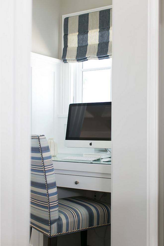 Desk Nook. Desk Nook off the kitchen. Built in Desk Nook #DeskNook.