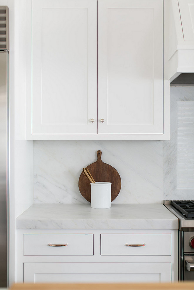 Pacific White marble. Kitchen countertop is honed Pacific White marble. #PacificWhitemarble #marble #whitemarble #honedmarble #marblecountertop Brooke Wagner Design