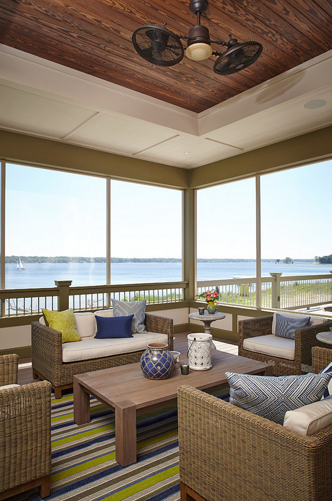 Screened in porch. Screened in porch remodel. Screened in porch ideas. Screened in porch fan. Screened in porch lighting. Screened in porch furniture. #Screenedinporch Francesca Owings Interior Design