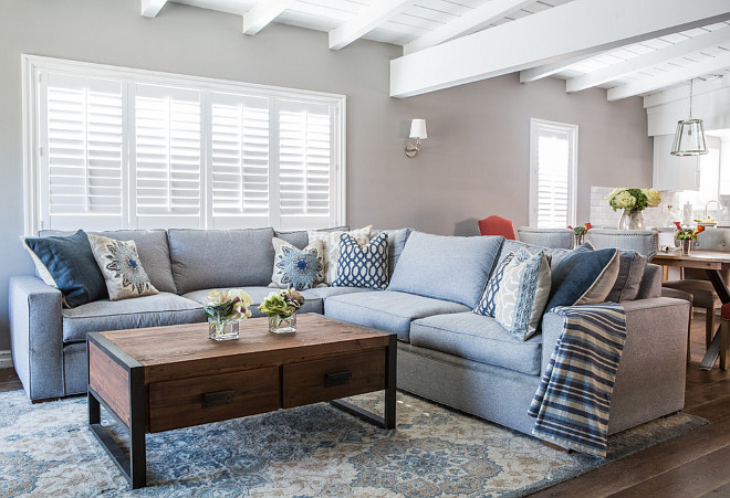 Dark grey and pastel pink living room #smalllivingroom