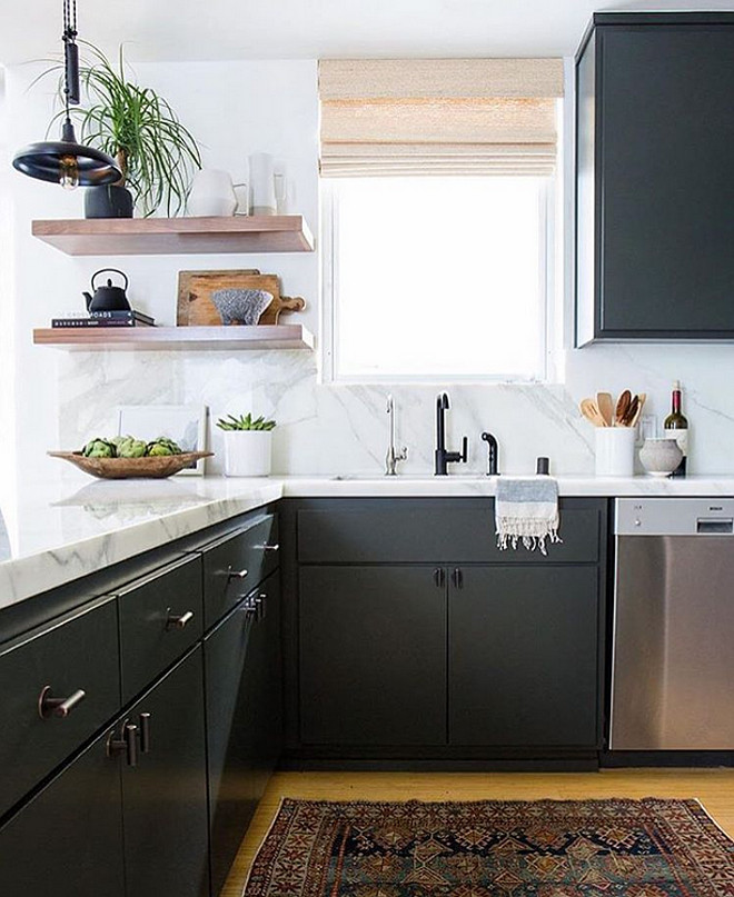 Charcoal Kitchen Cabinet Paint Color Dunn Edwards Midnight Spruce DE6294. Dark Gray Charcoal Kitchen Paint Color Dunn Edwards Midnight Spruce DE6294 #CharcoalPaintColor #DarkGrayPaintColor #Kitchen #CharcoalKitchen #Darkgraykitchen #KitchenCabinet #DunnEdwardsMidnightSpruceDE6294 #DunnEdwardsMidnightSpruce Amber Interiors.