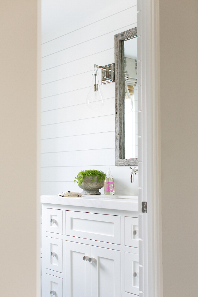 Bathroom shiplap waiscoting. Bathroom shiplap waiscoting and white cabinet. Bathroom shiplap waiscoting ideas. Bathroom shiplap waiscoting size. #Bathroomshiplapwaiscoting #Bathroom #shiplapwaiscoting #shiplap #waiscoting #wall #shiplapsize Patterson Custom Homes