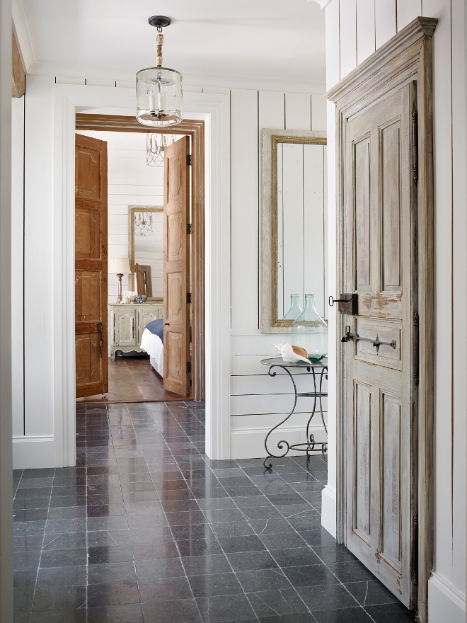 Foyer Stone Floor Tile. Tile floor in the foyer is Belgian Bluestone. Belgian Bluestone Tiles. Belgian Bluestone Tile #BelgianBluestone #Foyertile #foyerstoneflooring #foyerstonetile #BelgianBluestoneflooring Interiors by Courtney Dickey of TS Adams Studio