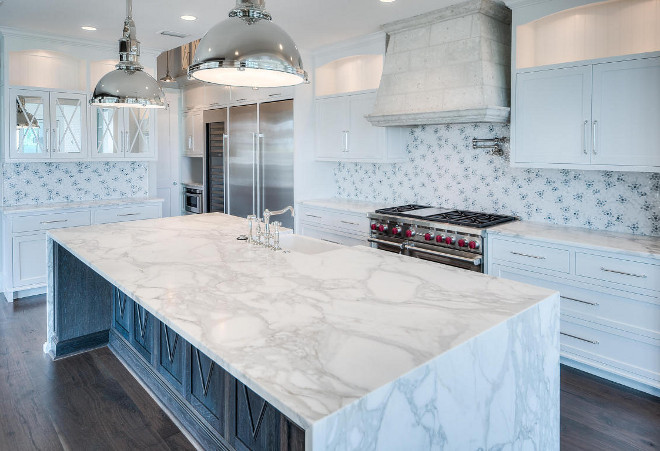 Waterfall kitchen island. Waterfall island material. Waterfall kitchen island countertop. Waterfall kitchen island countertop #WaterfallIsland #Waterfallkitchenisland #countertop Blake Morar - The Morar Group.