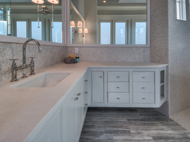 Bathroom Countertop and wall tile.