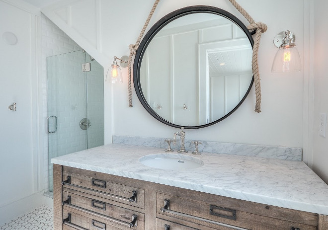 Bathroom Reclaimed Wood Cabinet. The Morar Group.