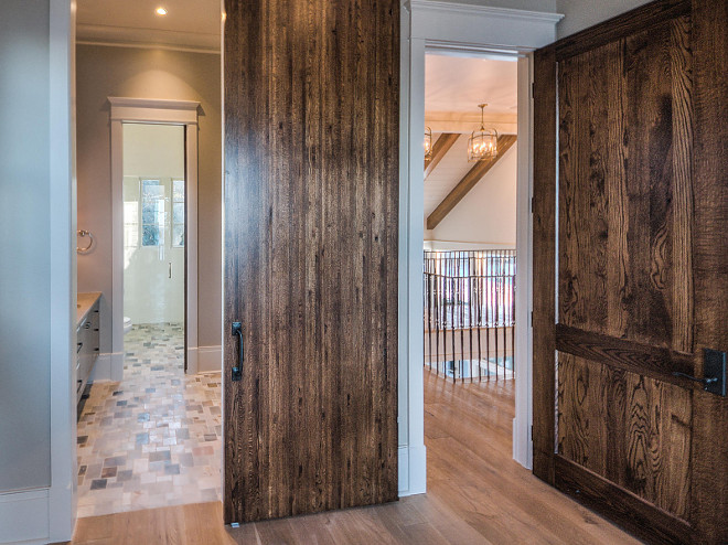 Bedroom and Bathroom Doors. Bedroom and bathroom door ideas. Bedroom door. Bathroom features a barn door similar to bedroom doors. #Bedroom #Bathroom #Door #Barndoor