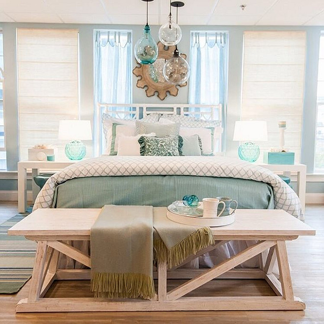 Coastal Bedroom. Coastal Bedroom decorated with the colors of the sea. Coastal Bedroom colors. Coastal Bedroom decor. Coastal Bedroom #CoastalBedroom #Coastalinteriors #coastal #coastalhomes #coastalcolors Welch Company Home + Design