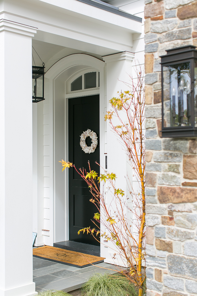 Front Entry. A personalized door mat and a coastal-inspired wreath add some extra charm to the front entry. Front Entry Ideas #Entry #decor #frontentry Brandon Architects, Inc. Churchill Design. Legacy CDM Inc.