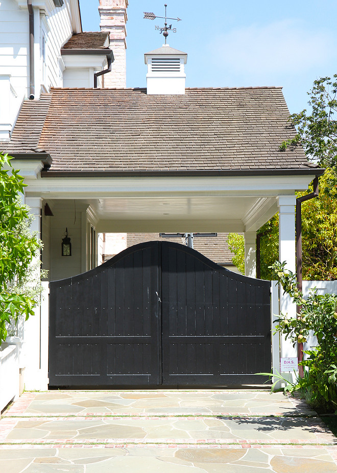 Gate. Side garage porte cochere gate. #Gate Cynthia Childs Architect.