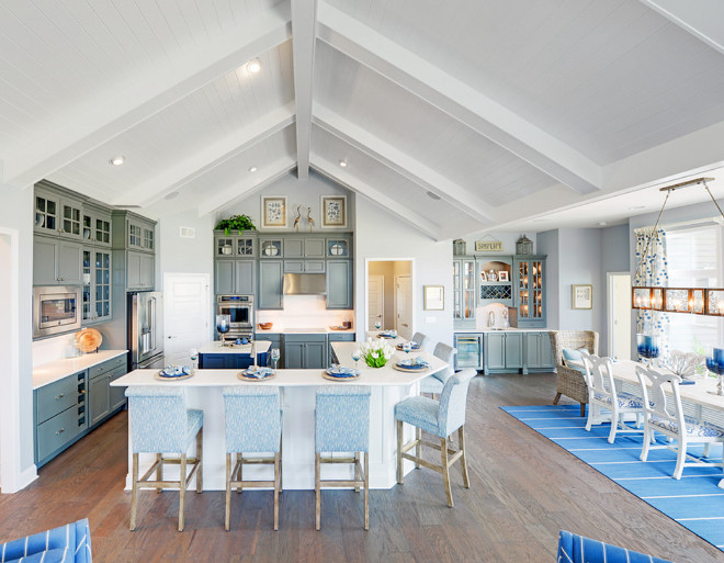 Kitchen Vaulted Ceiling. Kitchen and Dining Area. Kitchen Vaulted Ceiling. Kitchen Vaulted Ceiling Ideas #Kitchen #VaultedCeiling Schell Brothers