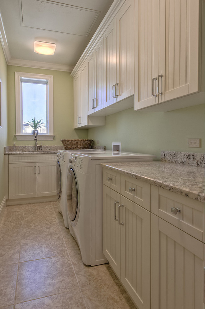 Laundry room Beadboard Cabinets. Laundry room Beadboard Cabinet Ideas. #Laundryroom #BeadboardCabinets Calusa Construction, Inc.