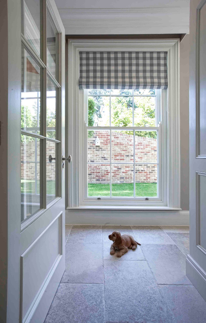 Mudroom Flooring. Limestone mudroom flooring. As you enter the mudroom, the first thing you will notice is the beautiful Jerusalem Limestone tiles. #mudroom #Limestone #Flooring #Tiles #JerusalemLimestone Hayburn & Co. 