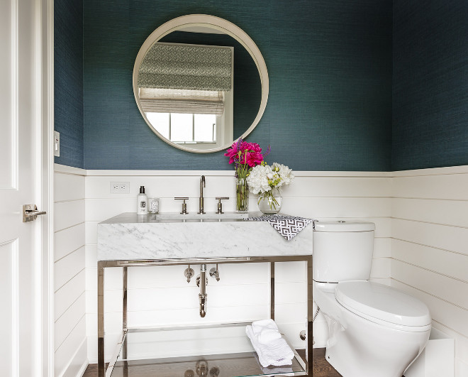 Half Wall Shiplap Wainscoting. Powder Room Half Wall Shiplap Wainscoting. Half Wall Shiplap Wainscoting. Half Wall Shiplap Wainscoting Ideas #HalfWallShiplapWainscoting #HalfWall #Shiplap #Wainscoting Alisberg Parker Architects.