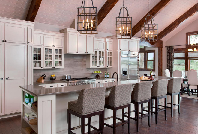 Kitchen island with three pendant lights. Kitchen island with three pendant light spacing. Kitchen island with three pendant light ideas #Kitchenisland #threependantlights #threependantlighting Heather Scott Home & Design