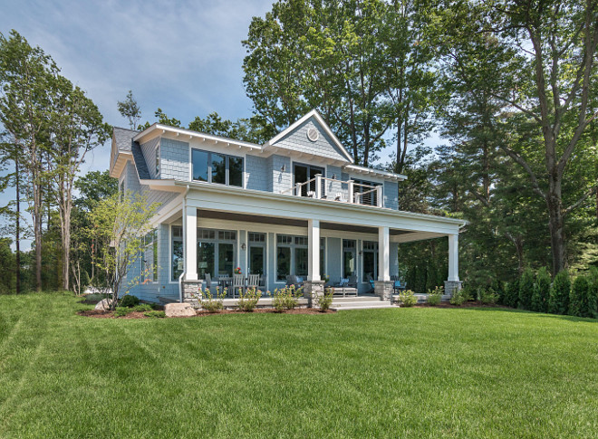 Back porch. Home exterior back porch ideas. Back porch design and architectural details. #backporch #porch #backporchideas