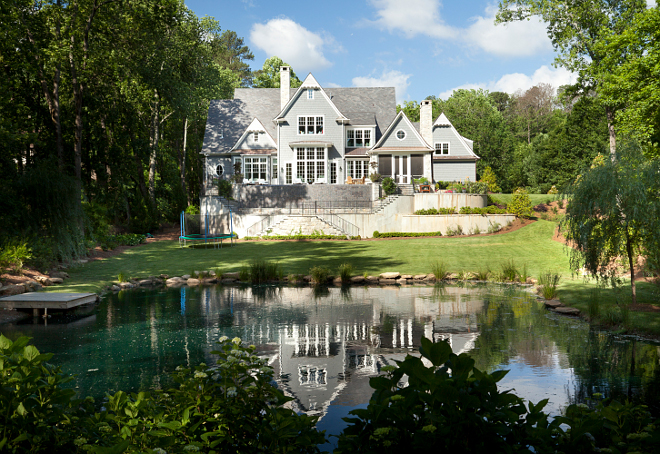 Backyard with Pond. Pond backyard. Pond backyard ideas. #Pond #backyard T.S. Adams Studio. Interiors by Mary McWilliams from Mary Mac & Co.