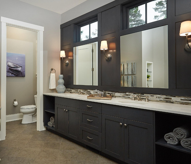 Backsplash tile is Anatolia Tile Baroque ANA BAAL STRIP Alabastro; Gloss. Countertop is Caesarstone Quartz Misty Carrara.