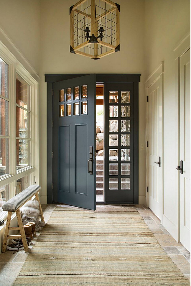 Benjamin Moore Midnight Blue. Benjamin Moore 1638 Midnight Blue. Dark paint color for doors. Benjamin Moore 1638 Midnight Blue #BenjaminMoore1638MidnightBlue #door #paintcolor #BenjaminMoore1638 #MidnightBlue #BenjaminMooreMidnightBlue #BenjaminMoorepaintcolors Massucco Warner Miller Interior Design