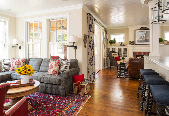 Cozy nook by kitchen and living room. Interiors by Natalie Alley for The Sitting Room