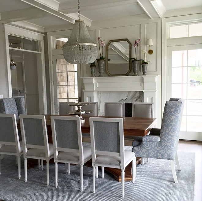 Dining Room. Dining Room with fireplace. Fireplace in dining room. #diningroom #fireplace #diningroomfireplace Caitlin Creer Interiors