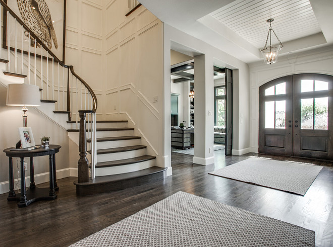 Foyer dimensions. Large foyer dimensions and layout ideas. This foyer is 8'-0" wide. #foyer #dimensions #layout John Lively & Associates