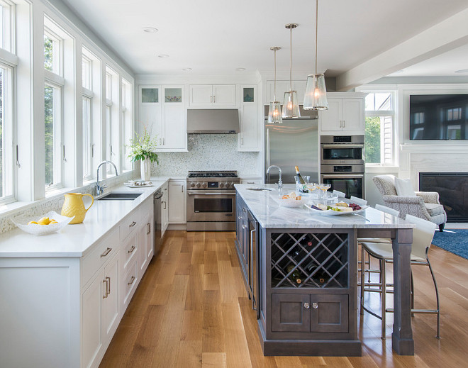  Pental Quartz Lattice. Perimeter white countertop is Pental Quartz Lattice. Kitchen with perimeter white countertop. Pental Quartz Lattice. #perimeter #countertop #whitequartz #quartz #PentalQuartzLattice Caldwell & Johnson Custom Builders & Remodelers