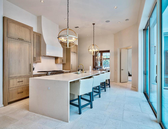 Kitchen White Oak Cabinets. Kitchen White Oak. Kitchen features white oak cabinets. Bleached White oak. Cerused Oak Cabinets - natural finish #kitchen #whiteoak #cabinets #whiteoakcabinet Scenic Sotheby's Realty. Interiors by Jan Ware Designs.