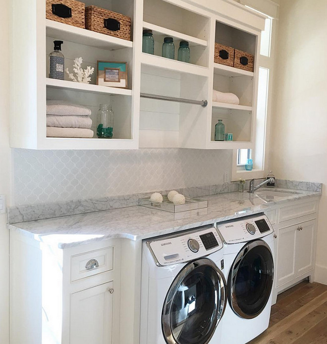 Laundry room. Coastal Farmhouse Laundry Room. Instagram Coastal Farmhouse Laundry Room. Popular Laundry room on Instagram. #CoastalFarmhouse #LaundryRoom Via our_coastal_farmhouse