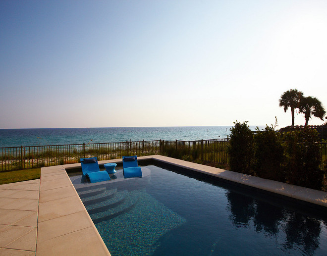 Pool with ocean view