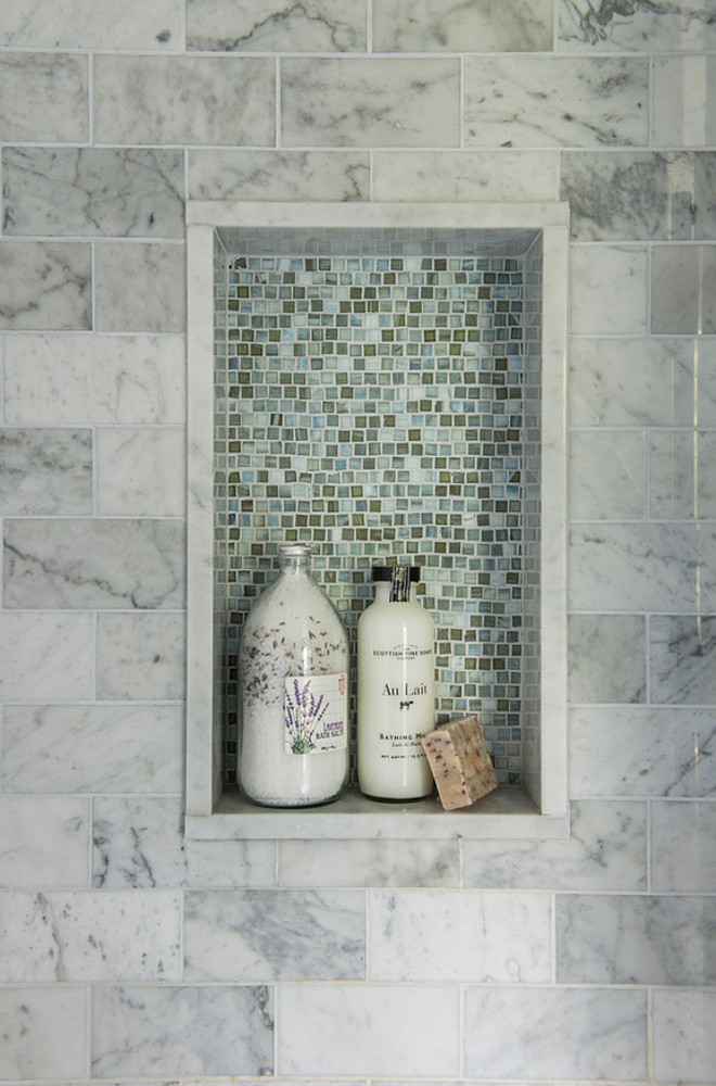 Shower Niche Tile Combination. Shower Niche Tile Combination ideas. Shower Niche Tile Combinations. Shower Niche Tile Combination. Niche accent tile is Lunada Bay Shibui Pewter Natural Glossy. #Shower #Niche #tile #tilining #TileCombination