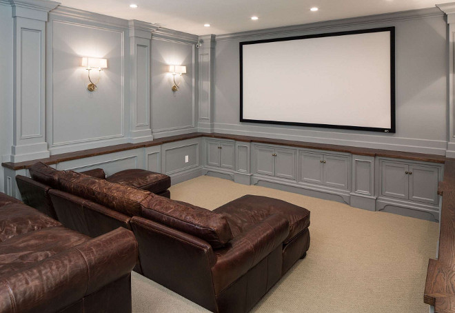 Theatre Room Home Design Ideas, Pictures, Remodel and Decor. Grey Theatre Room Home Design Ideas, Pictures, Remodel. Grey Theatre room. #GreyTheatreRoom#TheatreRoom Fox Group Construction