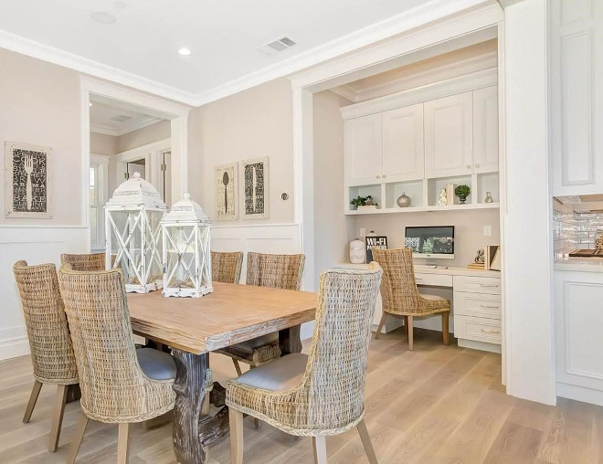 Breakfast room. The kitchen opens to a breakfast room with built-in desk. Breakfast room with desk. #Breakfastroom