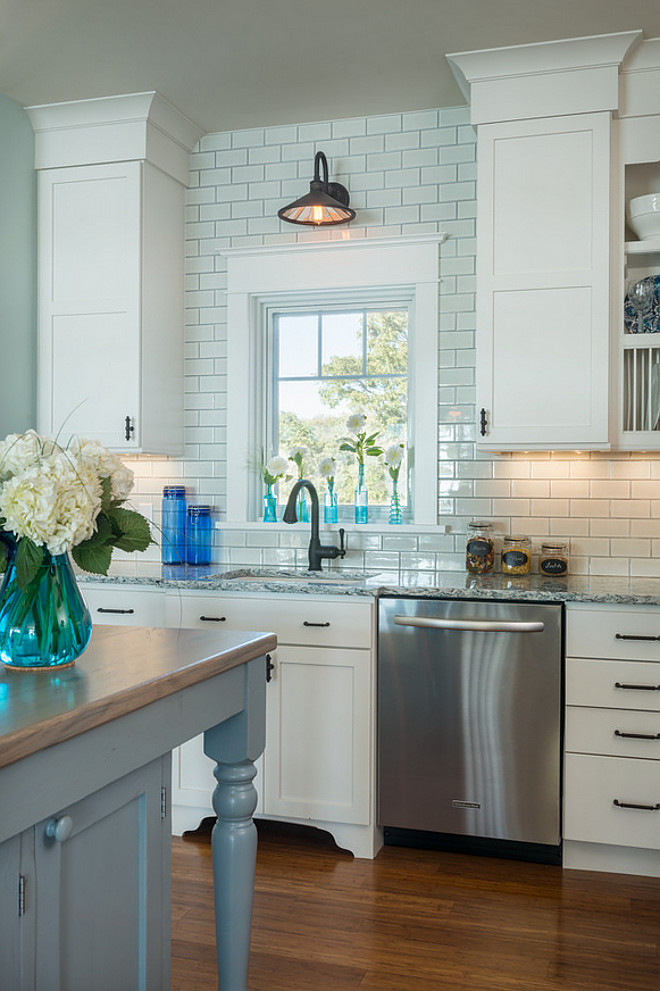 Cabinet Trim: The cabinets have 5 inch crown and 7 inch trim board between the ceiling and the cabinets. 