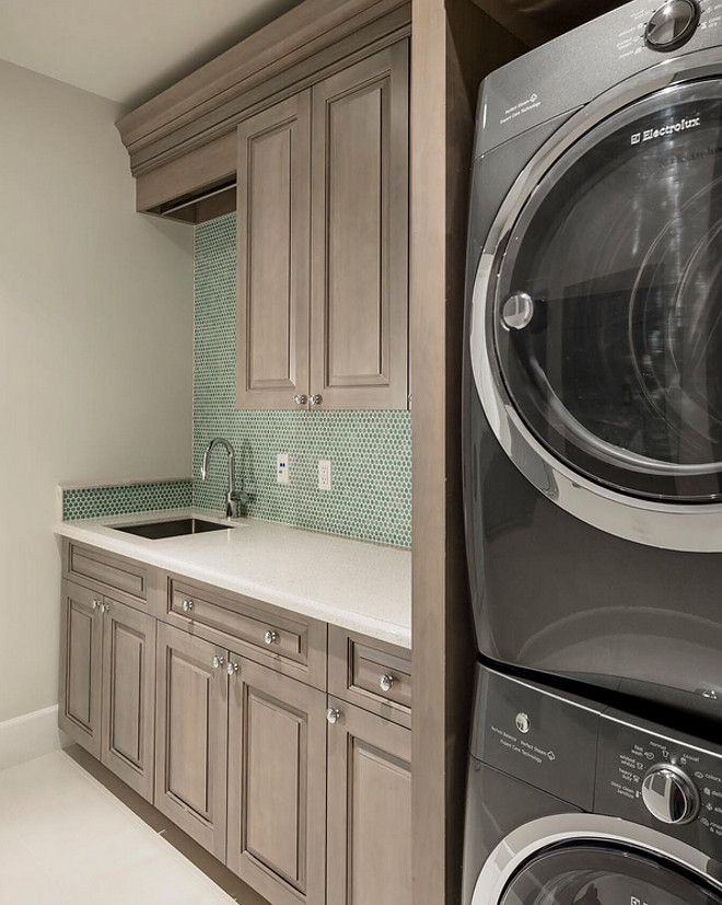 Laundry room backsplash. Laundry room cabinet and backsplash. Small Laundry room cabinet and backsplash ideas. #Laundryroom #Laundryroomcabinet #Laundryroombacksplash #SmallLaundryroom A Finer Touch Construction,LLC 