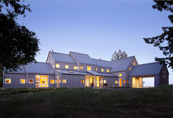 Modern Farmhouse exterior. Environmentally friendly zinc siding. Modern Farmhouse with Environmentally friendly zinc siding #ModernFarmhouse #ModernFarmhouseExterior #Farmhouse #Environmentallyfriendly #zinc #siding Richardson Architects